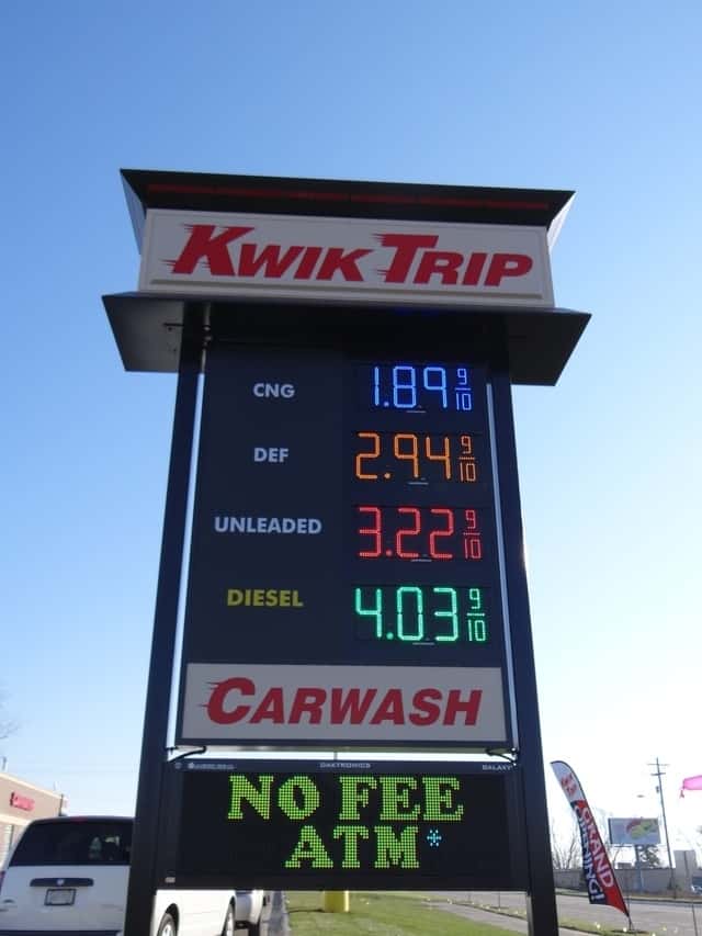 kwik trip omro gas prices