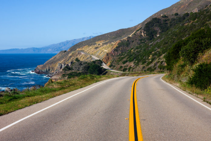 Highway through California Coast